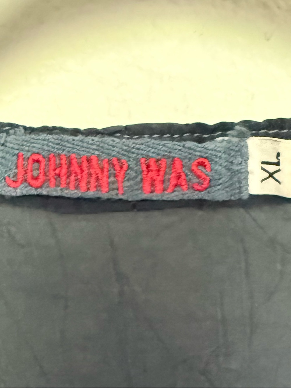 Johnny Was Navy Embroidered Floral & Peacock Blouse - Picture 7 of 7